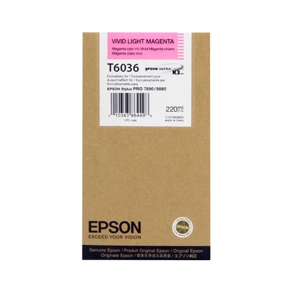 Epson Vivid Light Magenta Ink for 9880/7880 220ml T603600